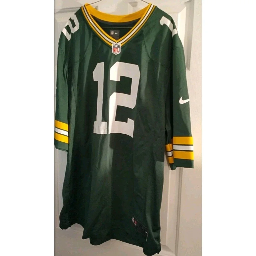 Nike NFL Jersey #12 Aaron Rodgers Green Bay Packers Official XL Adult